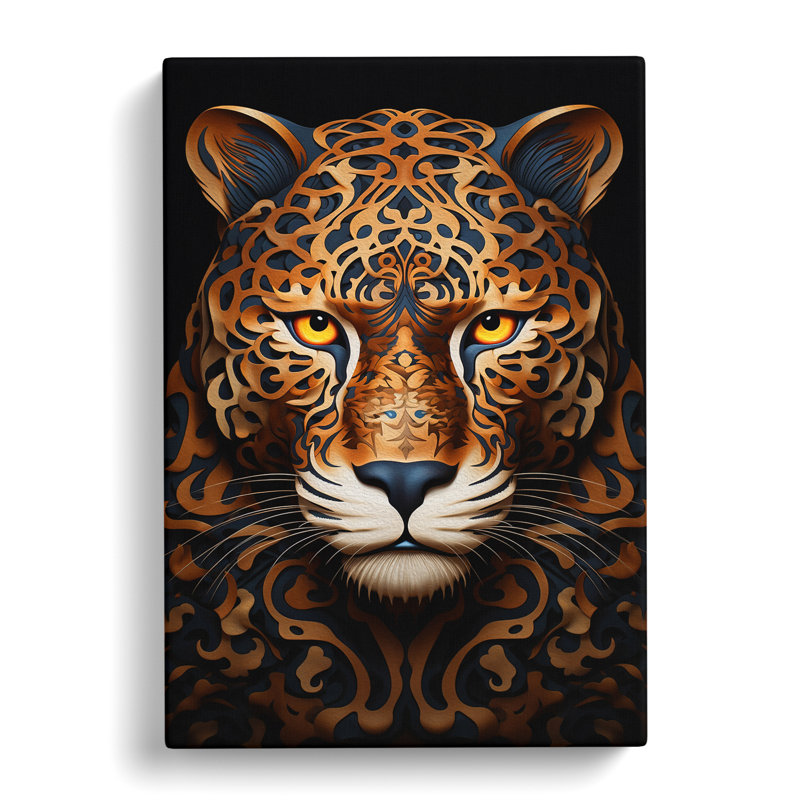 Leopard Op - Wrapped Canvas, 50cm H x 35cm W x 3cm D