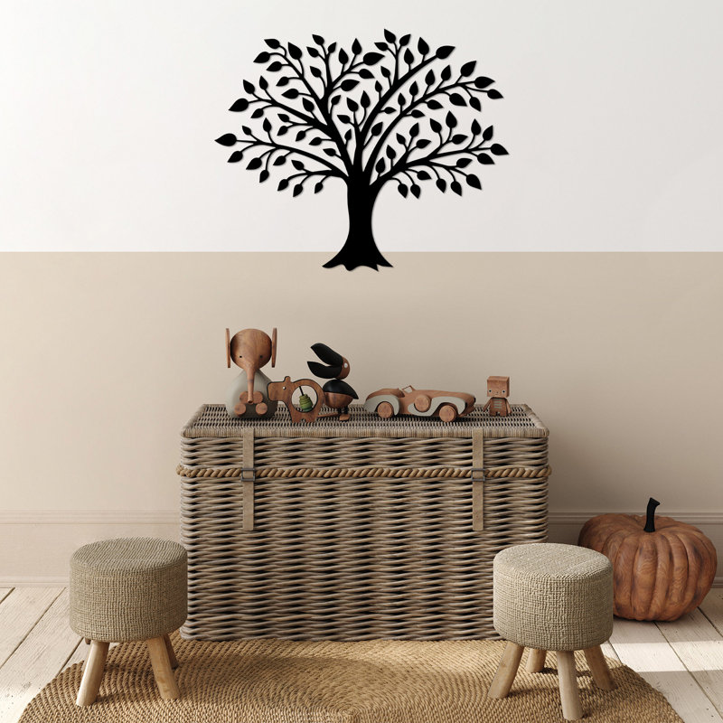 Elegant Black Metal Wall Accessory, 27.6 x 22.4 inches | 100% Metal Construction, Thickness: 0.06 inches | Lightweight at 0.9 lbs, Easy Wall Mount Design | Perfect for Home Décor, Living Room & Office Style