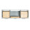 Meuble-lavabo simple en bois massif Jameal avec plateau en marbre de Carrare 0,75 po