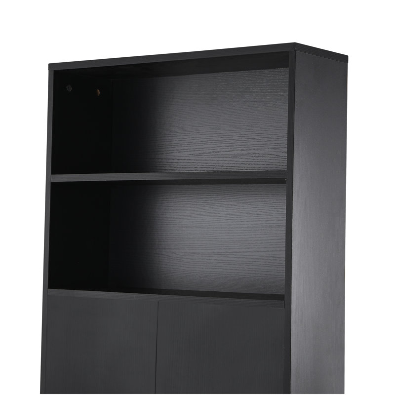 Rangement de salle de bain ferme en MDF peu encombrant pour salle de bain au-dessus de la toilette - Design noir élégant