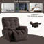 Fauteuil inclinable manuel pivotant surdimensionné de 39,8 po avec massage et chauffant-1739105414