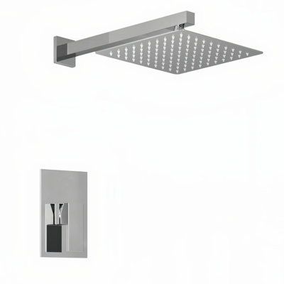 Pomme de douche Crozet avec valve à pression équilibrée, robinet de douche mural à fonction unique de 10 pouces 1,8 gal / min