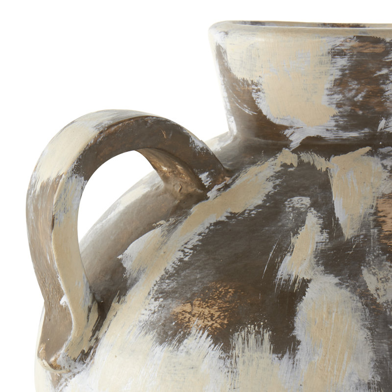 Cole And Grey Ceramic Antique Style Pot Vase With Arched Handles