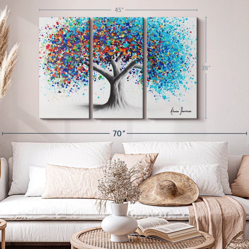«Tree Of Optimism» sur toile, H 28 po x l 45 po x P 1,25 po