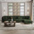 Michelyn 120.5"W 5 - Piece Corduroy Modular Sectional Sofa with Ottoman-625081130