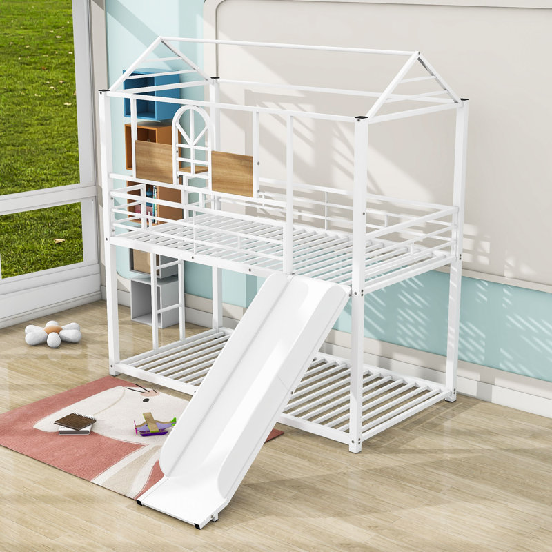 Reamstown Kids Twin Over Twin Bunk Bed, White