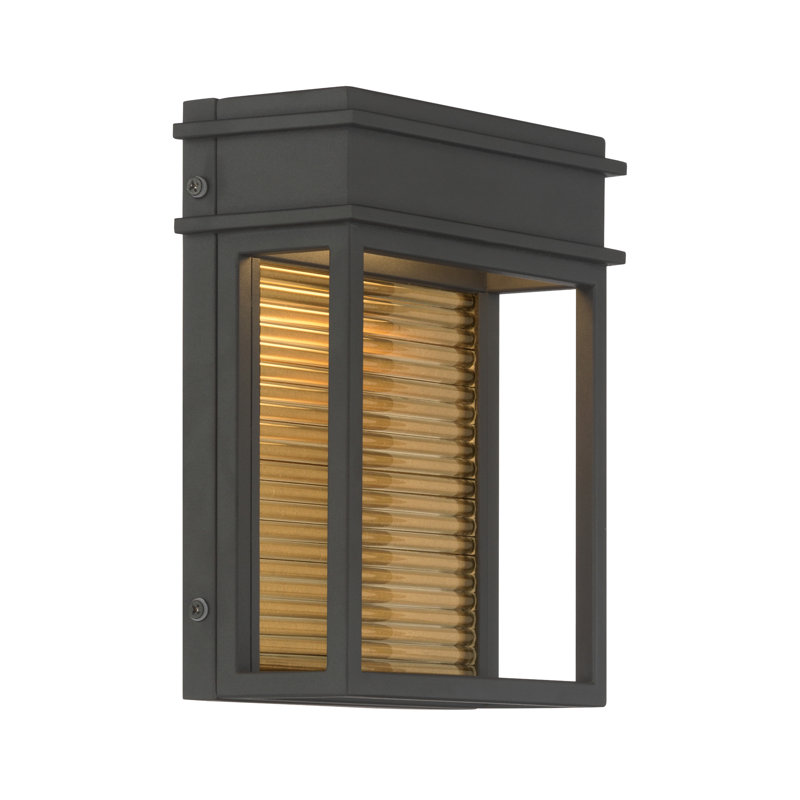 Goretti 9" High LED Outdoor Wall Sconce, 9" H x 7.5" W x 3.25" D