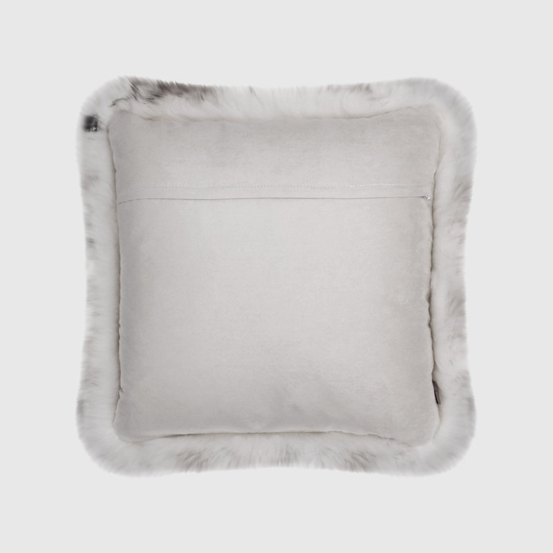 Fieldman Leather Reversible Throw Pillow, Black/White