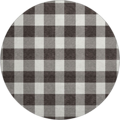 Premium Machine Washable Prisco Black Rug