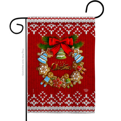 Double Sided 18.5'' H x 13'' W Polyester Christmas Garden Flag