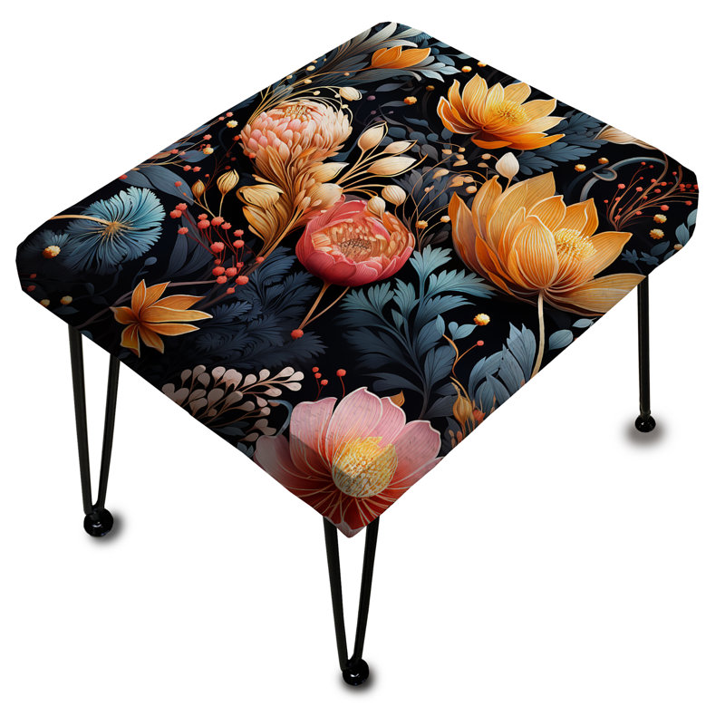 Kayyali - Floral Rectangle Ottoman