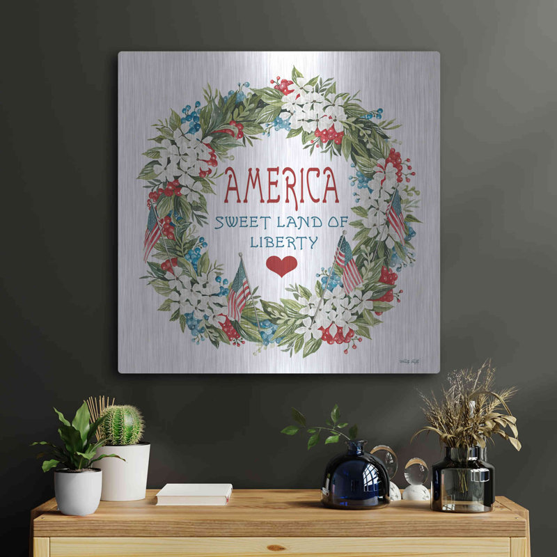 «America Wreath» par Cindy Jacobs, H 24 po x l 24 po