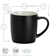 Argon Tableware - Matte Coloured Coffee Mugs - 350ml - Pack of 6