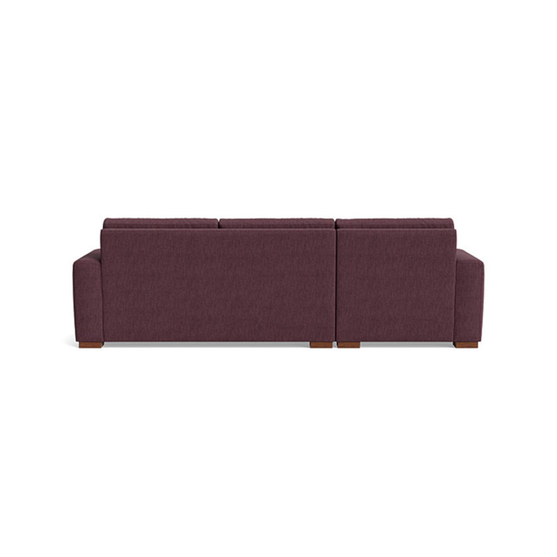 Couch Potato Chaise Sectional, Left Hand Facing, Performance Weave - Aubergine