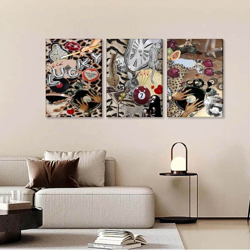 3 Piece Wrapped Canvas Print, 60cm H x 40cm W