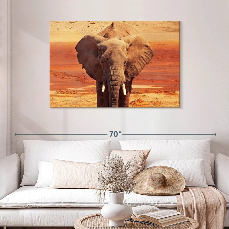African Desert Elephant, 30" H x 45" W
