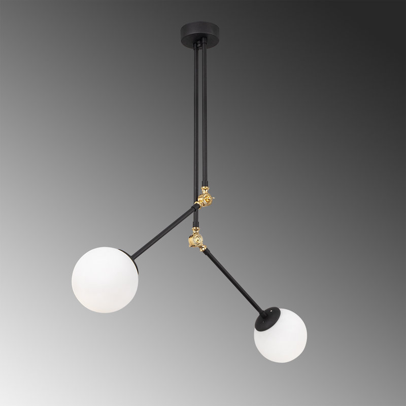 Luminaire suspendu moderne sphère 2 lumières Cobblefield