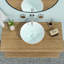 Lavabo de salle de bain vasque rond en céramique blanche 16 "X16"