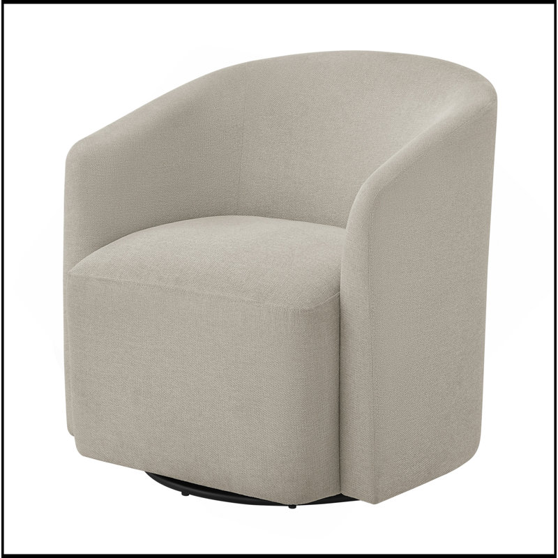 Fauteuil demi-tonneau pivotant, Beige