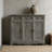 Light gray Solid Wood Shoe Storage Bench-434554824