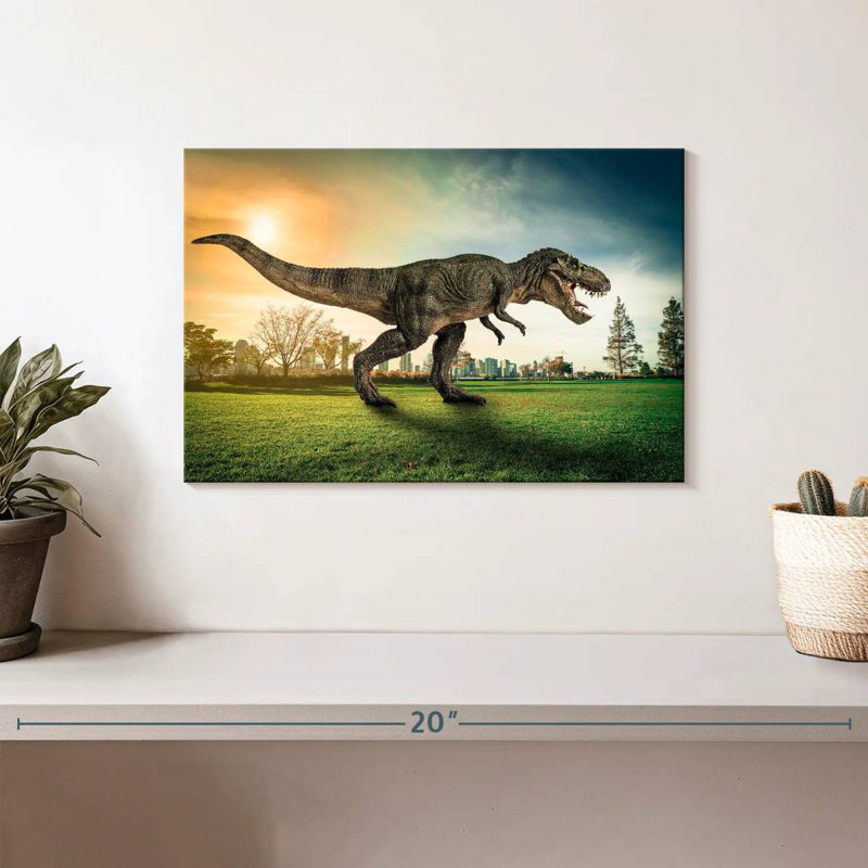 Brampt T Rex In The City, 8" H x 12" W