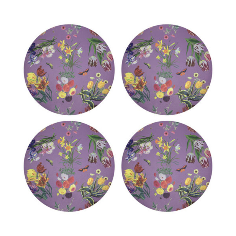 Flora Fauna Pebble 16" Vinyl Placemat, Orchid