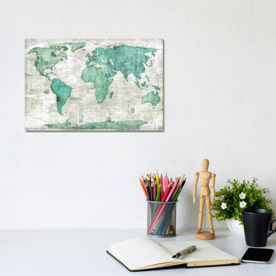 World by Edward Selkirk - Wrapped Canvas Print