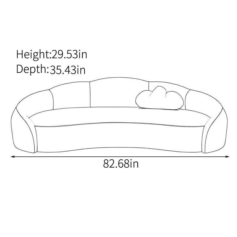 Renninger, H 29,53 po x l 82,68 po x P 35,43 po, 3, Noir, noir, noir, noir
