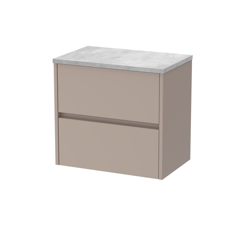 Havana Bathroom Vanity, Soft Linen, 60.5cm W, Bellato Grey