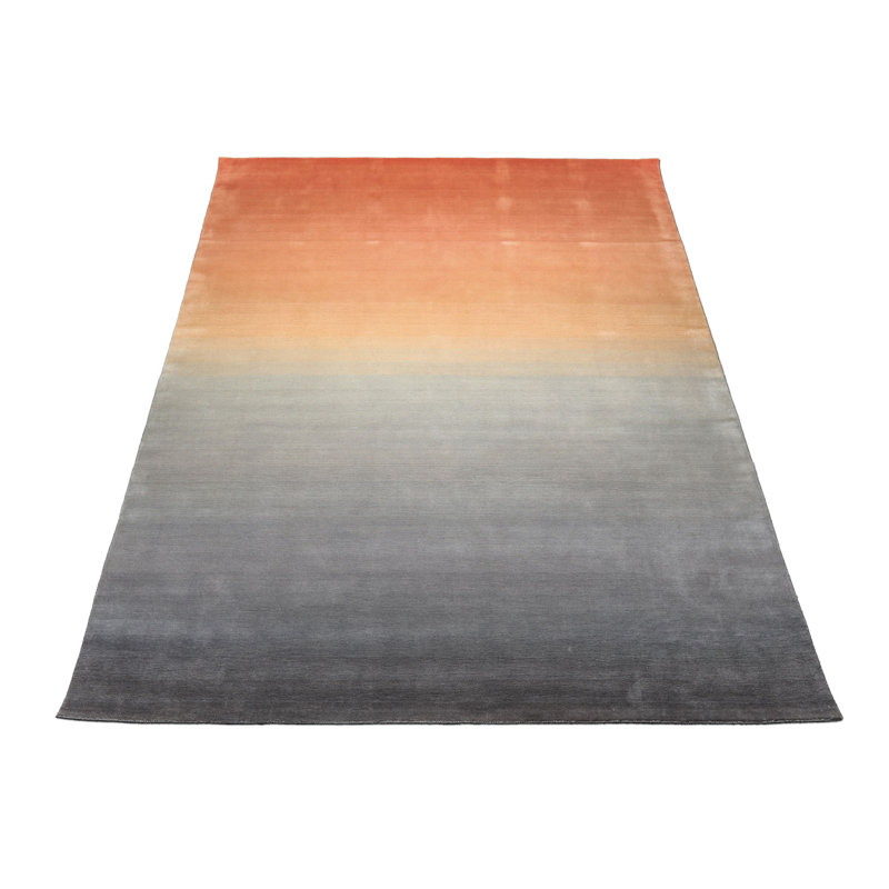 Tapis ombré en laine multicolore moderne et contemporain tissé à la main, Rectangle de 5 pi x 8 pi