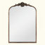 Miroir mural baroque français en arc, miroir décoratif orné vintage, miroir de sécurité anti-explosion HD pour chambre, entrée et salle de bain.-804245525