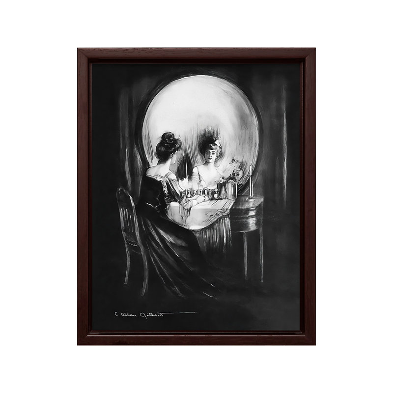 Charles Allan Gilbert - Tout est vanité, Canevas, H 12 po x l 16 po, Encadrement brun