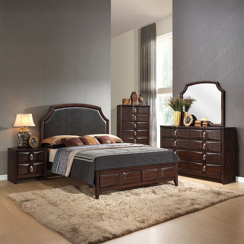 Commode 8 tiroirs Lancaster, finition espresso