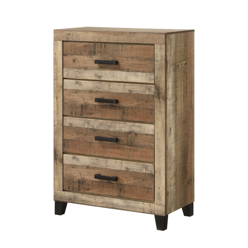 Biloxi Chest – 4-Drawer Slim-Profile Design in Multiple Wood Finishes for Modern Bedrooms