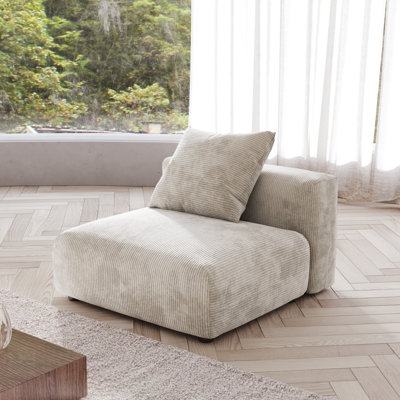 Nikodemos Upholstered Slipper Chair with Accent Pillow