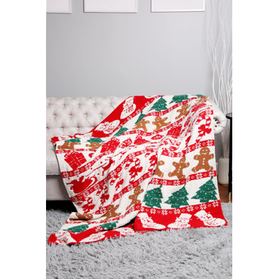 Jeté de luxe à motif de Noël - 1