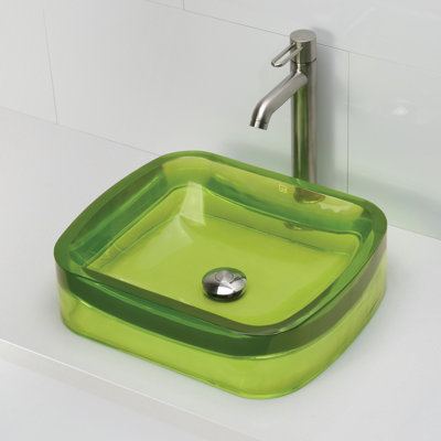 DECOLAV Incandescence 15'' Resin Rectangular Bathroom Sink
