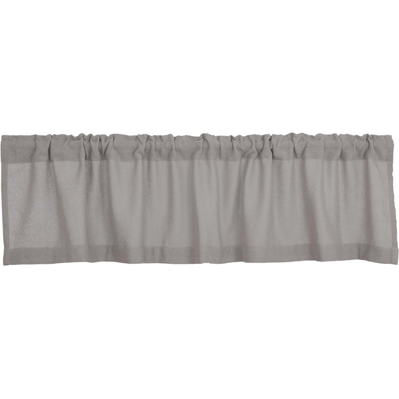 Cantonnière en toile de jute gris tourterelle, L 72 po x L 16 po