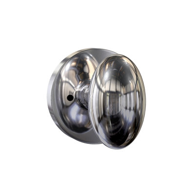 Bravura 905-6 Oxford Privacy Knob on Round Contemporary Rose in Bright Chrome