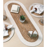 VERONA JUTE BORDER ROUND TABLE RUNNER