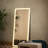 LED Lighted Full Length Mirror with Stand Rectangle LED Wall Mirror-1987827615