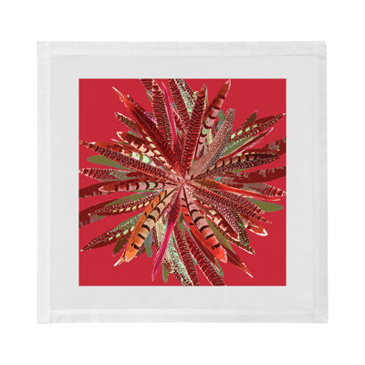 Pheasant Feathers Cotton Sateen Dinner Napkins