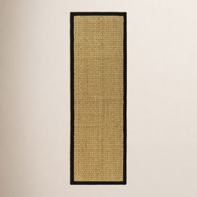 Natural Black Seagrass Rug