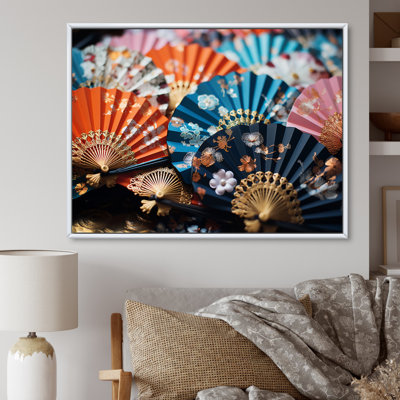 " Japon Art Kimonos and Fans IV " Mixed Media Print