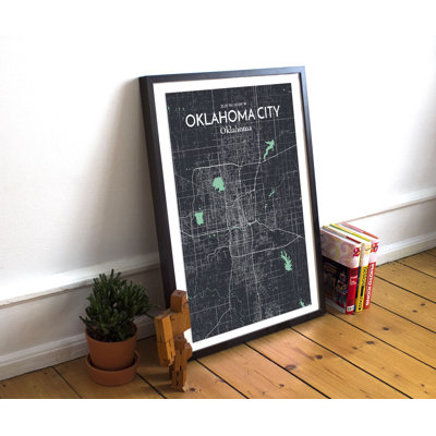 Oklahoma City Map - No Frame Print