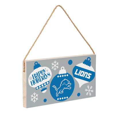 Plaque murale en bois 6 x 11 de Detroit Lions