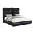 Queen Size Murphy Bed with a Shelf, Gray