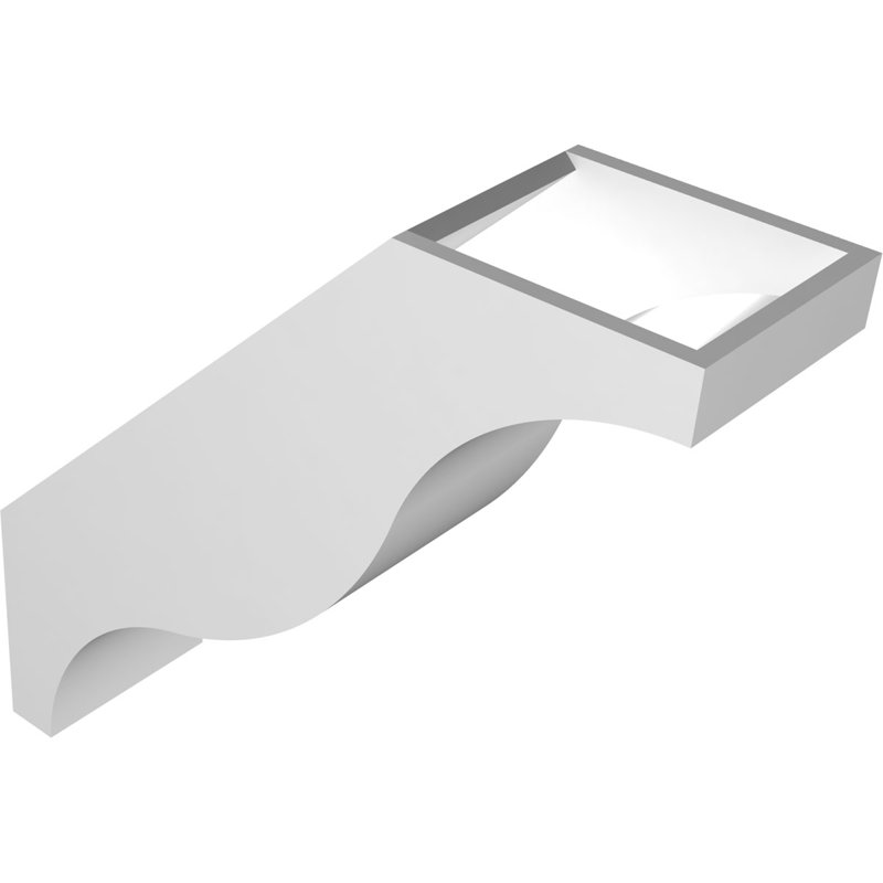 Attelle de genou en PVC de qualité architecturale Funston, H 16 po x l 5 po x P 16 po