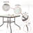  Funnell 4 - Person Metal Patio Dining Set with Square Table and Market Umbrella-379561533