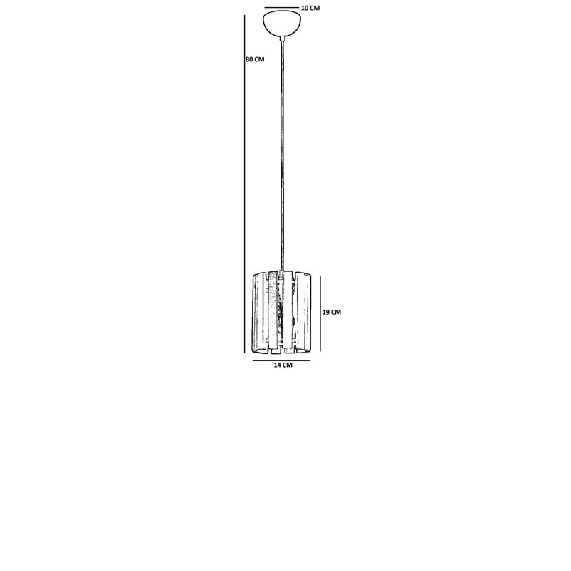 Elegant Adjustable Chandelier, Metal Body with Walnut & Black Finish, 5.5 x 7.5 inches Base Plate, 31.5 inches Total Height | E27 Socket (Max 40W, Bulb Not Included) | Stylish Lighting for Living Room & Dining Areas